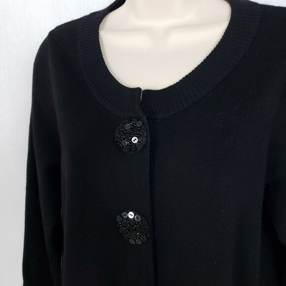 Colour Works Snap Front Sweater Medium Embellished Snaps Vintage - Picture 4 of 11